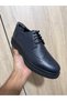 Navy Blue Classic Leather Men's Shoes - Light Sole with Spike Heel - 4