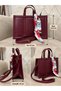 Women's Scarf Detailed Hand and Shoulder Bag with Adjustable Strap, Stylish Daily Bag - 8