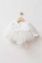 Baby Girl Lined Scallop Lace Tutu Romper Dress Headband Set - 2