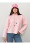 Modal Fabric Women's Striped Hooded Sweatshirt