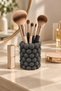 Bubble Patterned Decorative Makeup Brush Holder and Pen Holder - Modern Aesthetic Multi-Purpose Tabletop Organizer 9cm - 6