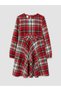 Red Bowknot Plaid Girls' Dress