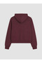 Plum Hooded Young Girls Zipper Sweatshirt - 4