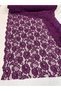 Plum Cordone Lace Fabric - Floral Patterned