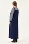 Maternity Corduroy Salopet Dress (Navy Blue) - 4