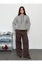 Modal Fabric Women's Striped Hooded Sweatshirt - 5