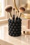 Bubble Patterned Decorative Makeup Brush Holder and Pen Holder - Modern Aesthetic Multi-Purpose Tabletop Organizer 9cm