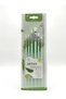 6Pcs Artist Paint Brush Set Watercolor Acrylic Gouache Synthetic Bristle Green