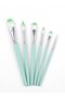 6Pcs Artist Paint Brush Set Watercolor Acrylic Gouache Synthetic Bristle Green - 3