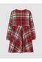 Red Bowknot Plaid Girls' Dress - 3
