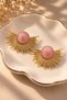 Vintage Design Gold Color Stone Women's Earrings - 3
