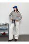 Modal Fabric Women's Striped Long Sleeve Blouse with Slit Detail - 5