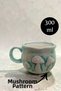 Mantar Embossed -Turquoise -300 ml Handmade Ceramic Mug Cup-Gift Coffee Tea Hot Cold Cup
