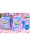 Cuties Candy Plush Scrapbook and Pompom Pen Set – Featuring Stars, Hearts, and Adorable Patterns