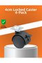 Ilkestor Lockable Mini Wheel Stand 4 cm (14450) Set of 4 - 5