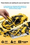 Yellow Assasin Race Car with 322 Pieces Blocks 2.4Ghz Remote Control - Bluetooth Controlled Via Mobile App Bpa-Free Quality Abs Plastic Technical Building Blocks Toy Set - 3