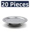 25 cm Footed Lenger Authentic Patterned Chrome Steel Kebap and Presentation Plate - 4