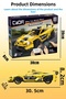 Yellow Assasin Race Car with 322 Pieces Blocks 2.4Ghz Remote Control - Bluetooth Controlled Via Mobile App Bpa-Free Quality Abs Plastic Technical Building Blocks Toy Set - 5