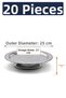 25 cm Footed Lenger Authentic Patterned Chrome Steel Kebap and Presentation Plate - 2