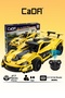 Yellow Assasin Race Car with 322 Pieces Blocks 2.4Ghz Remote Control - Bluetooth Controlled Via Mobile App Bpa-Free Quality Abs Plastic Technical Building Blocks Toy Set