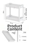 2 Pieces 2-Tier Bathroom Organizer White, Under-Cabinet Organizer, Makeup Cosmetic Organizer - 5