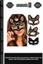 Masquerade Theme Accessory Colorful Mask Velvet Textured Black Cat Mask Red Yellow Glitter Patterned