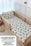 Montessori Duvet Cover and Fitted Sheet Set - Iconic Series - Green Dinosaurs - 4