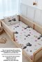 Montessori Duvet Cover and Fitted Sheet Set - for Baby Series - Black Tutu Ballerina and Swan - 4