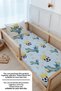 Single Duvet Cover and Fitted Sheet Set - for Baby Series - Yellow - Navy Blue - 4