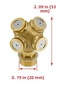 Brass 4 Hole Agricultural and Garden Irrigation Spray Nozzle / Adjustable Misting Head - 6