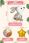 Set of 5 Silver Rabbit Balloons Foil Balloon Set - 2
