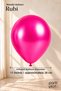 10 Pcs Rubi Fuchsia Metallic Balloon 11 Inch 28 cm Latex Birthday Wedding Party Decoration - 2