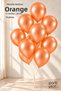 10 Pcs Orange Metallic Balloon 11 Inch 28cm Latex Birthday Wedding Party Decoration