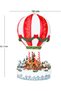 Christmas Ornament Decoration Balloon Illuminated Musical Animated Red-White 18X32,5 Cm. - 5