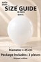 Big Size White Latex Balloon 18 Inch 45 cm 3 Pieces Party Decoration - 2