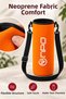 Ntk Shoulder Strap Padded Shock Absorbing Neoprene Fabric 1.5Lt Thermos Cover Orange - 3