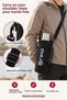Ntk Shoulder Strap Padded Shock Absorbing Neoprene Fabric 1.5Lt Thermos Cover Black - 5