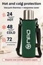 Nt01 2-Layer Vacuum Technology 24H Hot 48H Cold 72H Ice Preservation Steel Thermos with Green Cover - 6