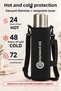 Nt01 2-Layer Vacuum Technology 24H Hot 48H Cold 72H Ice Preservation Steel Thermos with Black Cover - 6