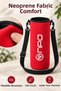 Ntkk Shoulder Strap Padded Shock Absorbing Neoprene Fabric 1.5Lt Thermos Cover Red - 3