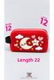 Turkey Themed Moon and Star Patterned Plush Pencil Case Ultra Wide Zippered Pen Holder Red - 2
