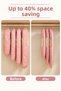 3-Piece Zippered Compressible Hanging Garment Bag – Space-Saving, Water-Repellent Fabric, Pink - 4