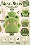 Set of 2 Plush Hot Water Bags with Rabbit and Frog Figures, Soft Cover, 26X17 Cm, Winter Warming Product! - 3