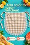Lace Gingham Duck Fabric Kitchen and Serving Apron – Liquid-Proof, Stain-Resistant, Colorful, Suitable for Daily Use, for Dowry and Gifts - 6