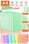 Ring Binder Pastel Green A4 10 Pieces Economical Quality Plastic Ring Binder Document Presentation File Colorful Office Bureau School