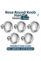 Roza Round Button Handle, Chrome, 5 Pieces