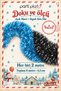 Light Blue and Black Glitter Ornament 4 Pieces 2 Meters Total 8 m 6.5 cm Christmas Tree Decoration - 3