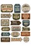 Off Road Adventure, 4Wd and Nature Adventure Themed Retro Decorative Multi-Sticker Set - Foil Sticker (22X30 cm)