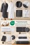 Eldy 8 Piece Family Bathrobe Set 100% Cotton Certified Bathrobe Set |   Dowry Set Anthracite - White - 6