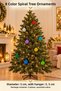 Set of 5 New Year Spiral Tree Ornaments Mixed Color Hard Plastic 5 cm New Year Christmas Decoration - 5